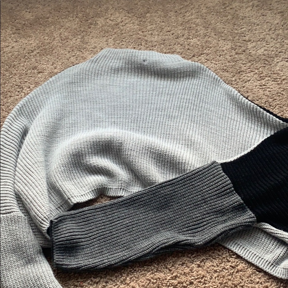 contrast sweater